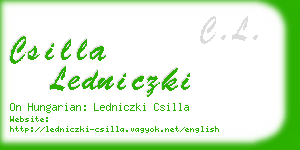 csilla ledniczki business card